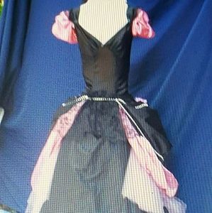 Black and pink 4 piece ball gown